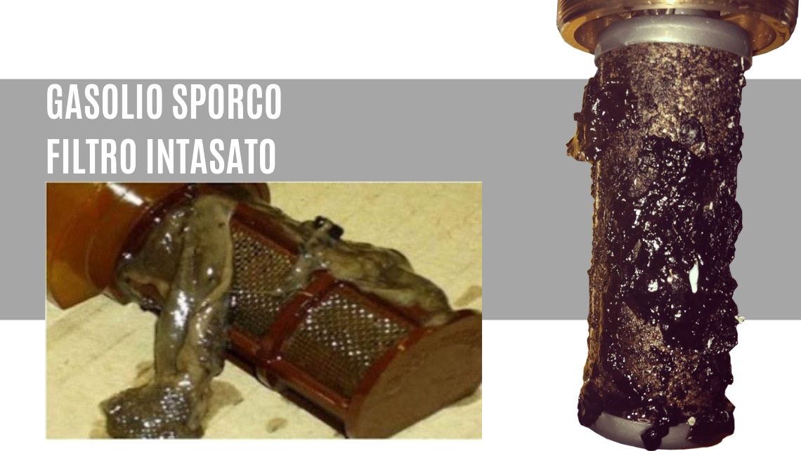 Gasolio sporco e filtro intasato